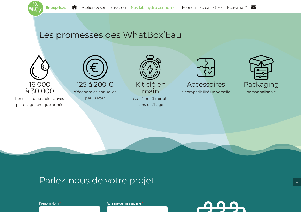 Site Entreprises : kits hydroéconomes