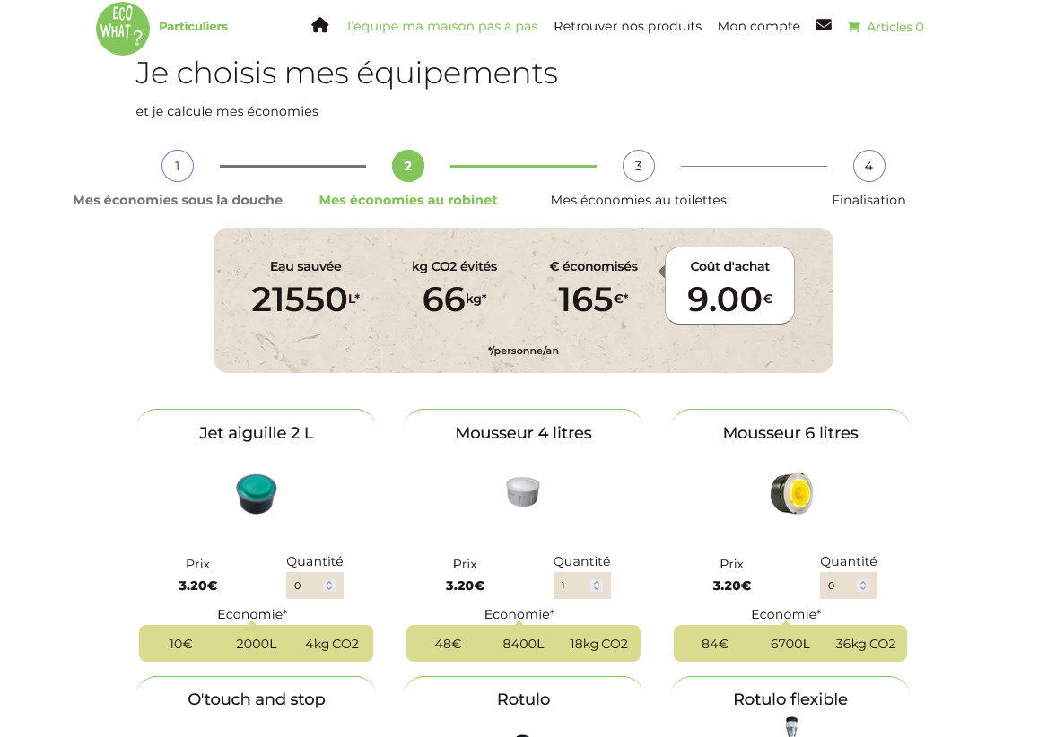 Portail Particuliers : configurateurs d'économies